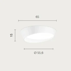 Plafoniere Moderne-Ondaluce half plafoniera moderna 55cm led 48w 3000k 4000k dimmerabile