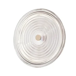 Applique Da Parete-Ondaluce jokey applique moderna vetro trasparente tondo led 3000k