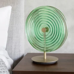 Abat Jour-Ondaluce jokey lampada da comodino abat jour vetro verde led 3000k