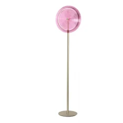 Lampade Da Terra-Ondaluce jokey lampada da terra vetro tondo rosa led 3000k