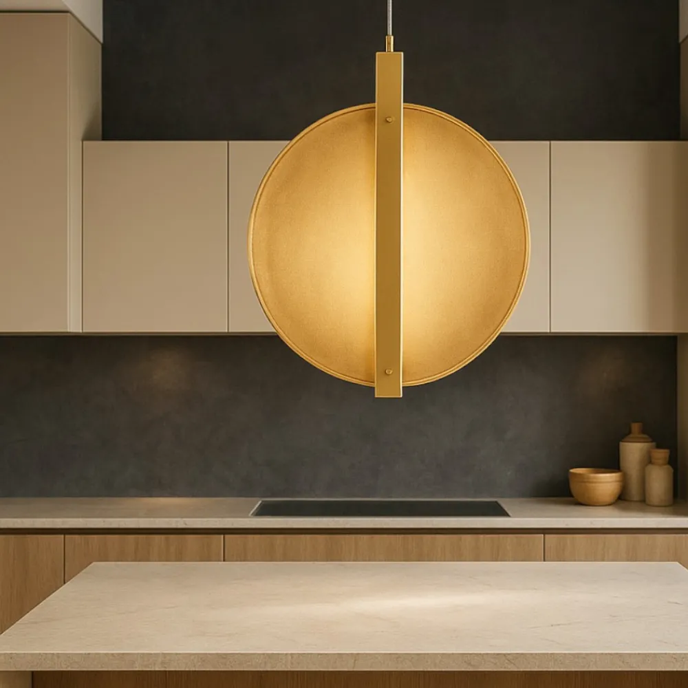 Lampadari Cucina-Ondaluce juis gr lampadario oro da cucina vetro ambra led