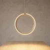 Lampade A Sospensione-Ondaluce lampada a sospensione pinta anello led oro 12w 3000k dimmerabile