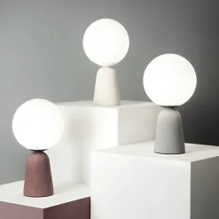 Abat Jour-Ondaluce lampada cemento bianco moderna per camera da letto