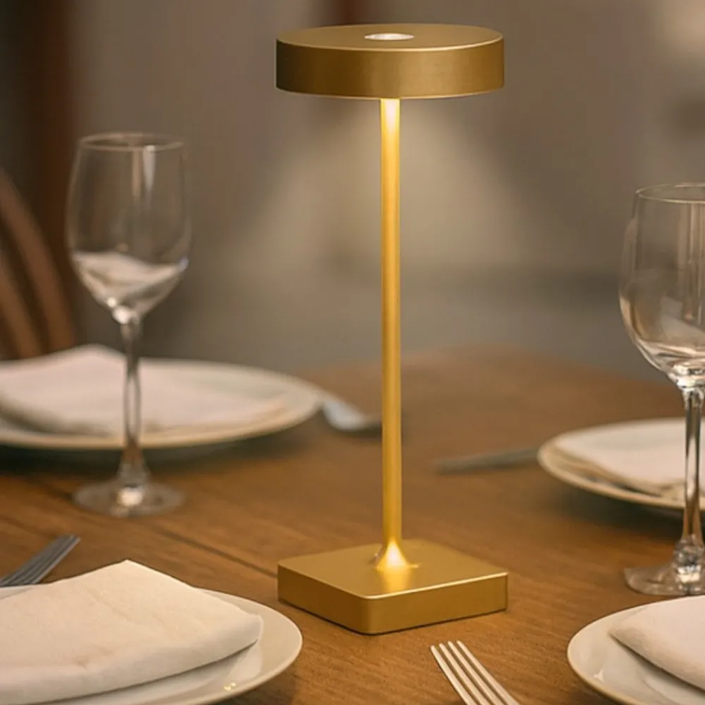 Lampade Da Tavolino Esterno-Ondaluce lampada da tavolo senza fili oro portatile