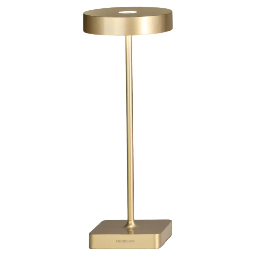 Lampade Da Tavolino Esterno-Ondaluce lampada da tavolo senza fili oro portatile