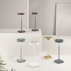 Lampade Da Tavolino Esterno-Ondaluce lampada da tavolo senza fili oro portatile