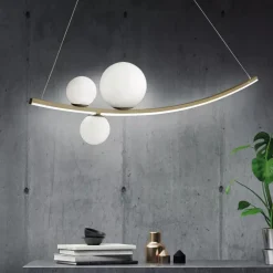 Lampadari Moderni-Ondaluce lampadario altalena led 48w oro 4000k design