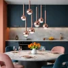 Lampadari Moderni-Ondaluce lampadario a sospensione aura 7 luci vetro marrone led 3000k dimmerabile