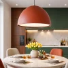 Lampadari Cucina-Ondaluce lampadario da cucina moderna cupola 60cm terra rossa led 50w 3000k