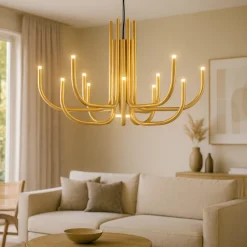Lampadari Moderni-Ondaluce lampadario moderno so nouveau led oro