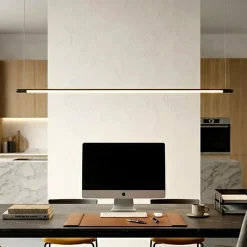 Lampadari Moderni-Ondaluce lampadario moderno genius nero per ufficio led 28w 3000k