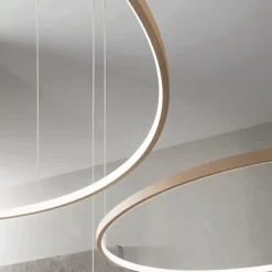 Lampadari Moderni-Ondaluce lampadario moderno soel so 3 oro cerchi led