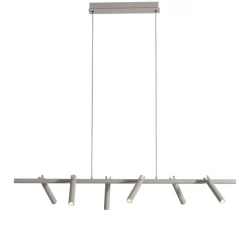 Lampadari Moderni-Ondaluce lampadario moderno a sospensione teddy 6 luci orientabili tortora led 3000k dimmerabile
