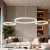 Lampadari Moderni-Ondaluce lampadario sabe bianco 3 anelli led orientabili 3000k dimmerabile
