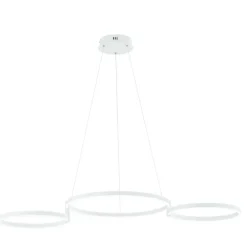 Lampadari Moderni-Ondaluce lampadario sabe bianco 3 anelli led orientabili 3000k dimmerabile