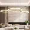 Lampadari Moderni-Ondaluce lampadario sabe oro 3 anelli orientabili led 75w 3000k dimmerabile