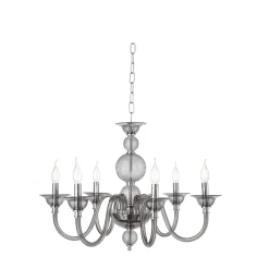 Lampadari Moderni-Ondaluce lampadario tebe 6 luci vetro fume