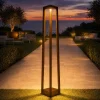 Lampioni Da Giardino-Ondaluce lampione moderno da giardino lucifer corten led 12w 3000k ip65