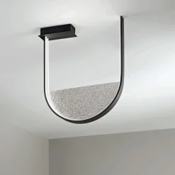 Plafoniere Moderne-Ondaluce lotus plafoniera da cucina led 3000k dimmerabile