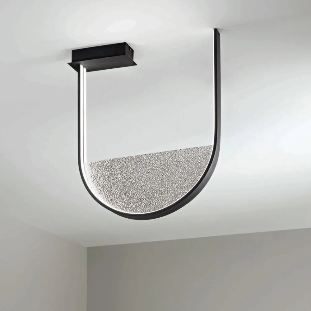Plafoniere Moderne-Ondaluce lotus plafoniera da cucina led 3000k dimmerabile