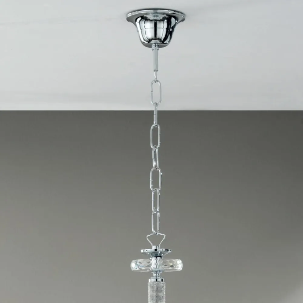Lampadari Moderni-Ondaluce lp dido lampadario otto bracci cristallo blu ottanio