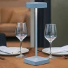 Lampade Da Tavolino Esterno-Ondaluce lt tap lampada da tavolo portatile blu led ip54