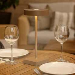 Lampade Da Tavolino Esterno-Ondaluce lt tap lampada da tavolino per esterno corten senza fili