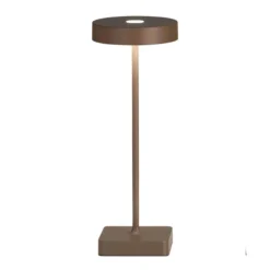 Lampade Da Tavolino Esterno-Ondaluce lt tap lampada da tavolino per esterno corten senza fili