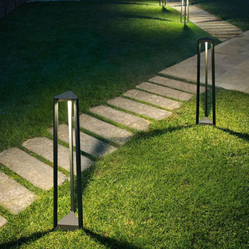 Lampioni Da Giardino-Ondaluce lucifer lampioncino da esterno antracite led 12w 3000k ip65