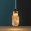 Lampade A Sospensione-Ondaluce madagascar lampada in vetro a sospensione ambra