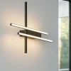 Applique Da Parete-Ondaluce movida applique da parete nera led 3000k