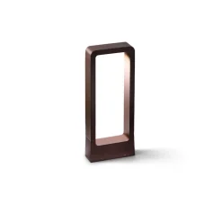 Lampioni Da Giardino-Ondaluce nature lampioncino da giardino corten 40cm led 4000k ip65