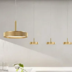 Lampadari Moderni-Ondaluce nina lampadario a sospensione oro 8 luci led 56w 3000k dimmerabile