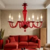 Lampadari Moderni-Ondaluce paganin lampadario sei luci vetro rubino
