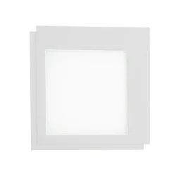 Applique Da Parete-Ondaluce passpartou applique quadrata bianca led 3000k