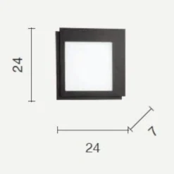 Applique Da Parete-Ondaluce passpartou applique quadrata bianca led 3000k