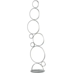 Lampade Da Terra-Ondaluce piantana pt pois silver moderna