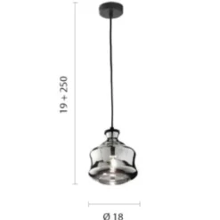 Lampade A Sospensione-Ondaluce pin lampada a sospensione per camera da letto vetro grigio fume trasparente