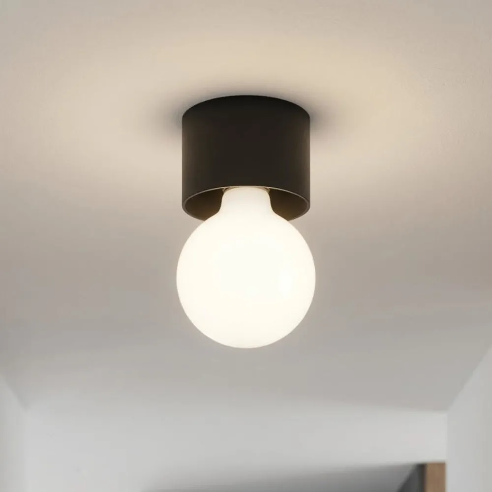 Plafoniere Moderne-Ondaluce plafoniera da cucina bow nera moderna