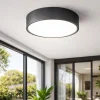 Plafoniere Da Esterno-Ondaluce plafoniera da esterno patio rotonda antracite led 10w 3000k