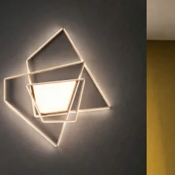Plafoniere Moderne-Ondaluce plafoniera galaxy gr oro design moderno led 90w 3000k