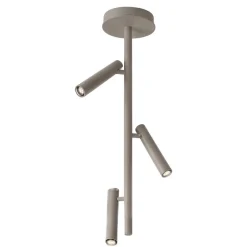 Plafoniere Moderne-Ondaluce plafoniera moderna teddy tortora 3 luci orientabili dimmerabile led 3000k