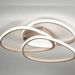 Plafoniere Moderne-Ondaluce plafoniera moderna rose pc oro led 3000k dimmerabile