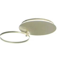Plafoniere Moderne-Ondaluce plafoniera moderna sabe oro led 48w 3000k dimmerabile orientabile