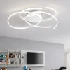 Plafoniere Moderne-Ondaluce plafoniera saffira bianca 72w 3000k dimmerabile per soggiorno moderno