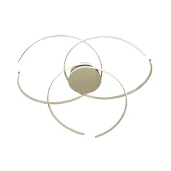 Plafoniere Moderne-Ondaluce plafoniera soffira oro design moderno led 80w dimmerabile 3000k