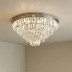 Plafoniere Moderne-Ondaluce pl castle md plafoniera classica per camera da letto argento