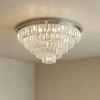 Plafoniere Moderne-Ondaluce pl castle plafoniera camera da letto cristalli pendenti cromo