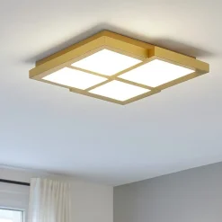 Plafoniere Moderne-Ondaluce pl passpartou plafoniera quadrata led oro