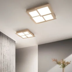 Plafoniere Moderne-Ondaluce pl passpartou plafoniera quadrata led oro